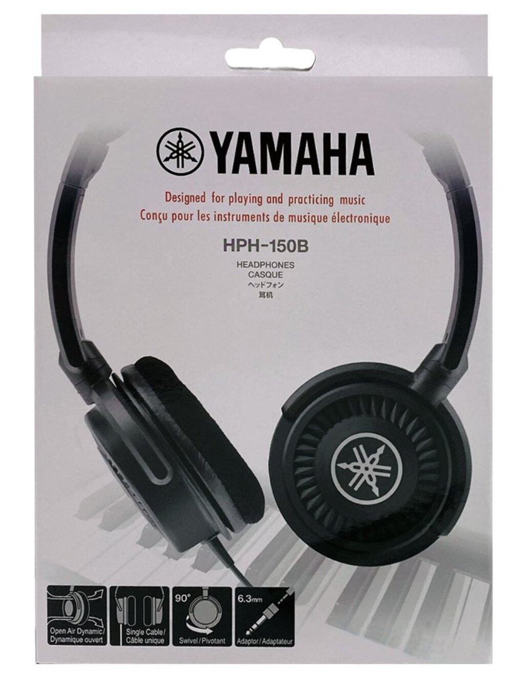 Yamaha HPH-150B Open-Air Headphones Natural Sound - Black